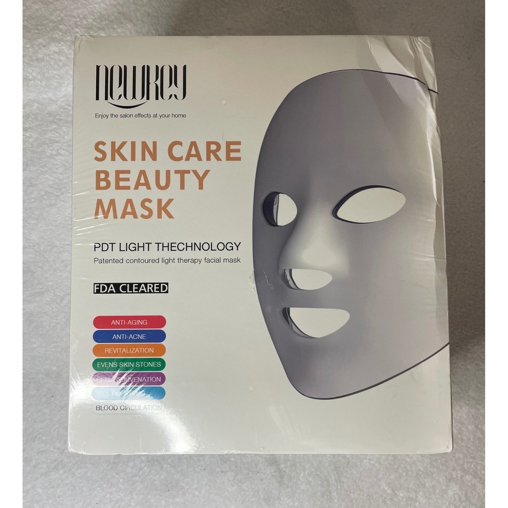 NEWKEY LED Face Mask Light Therapy 7 Color PDT Skin Care Beauty Mask MJ-06 NEW
